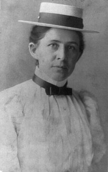 Ida Minerva Tarbell, 1857-1944, between c1890 and c1910. Creator: Frances Benjamin Johnston.