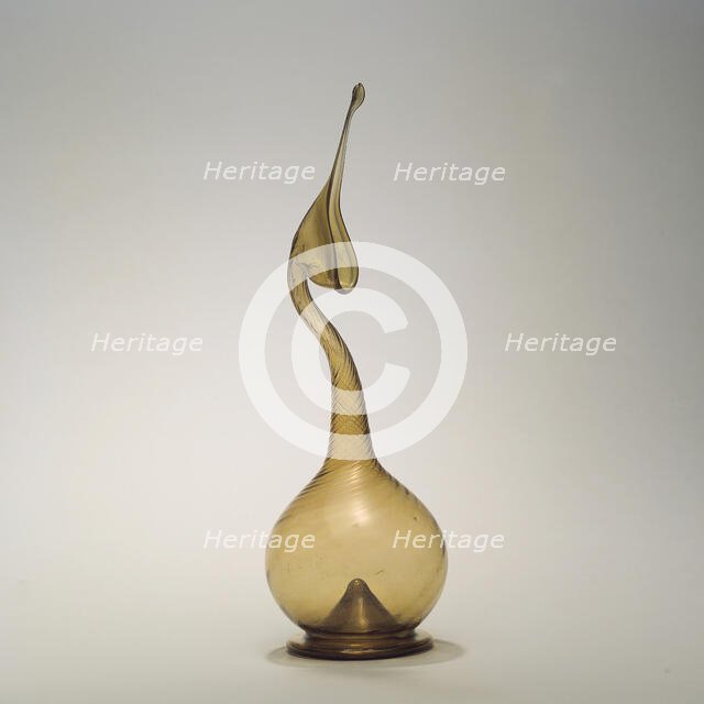 Swan-Neck Bottle (Ashkdan), Iran, 19th century. Creator: Unknown.