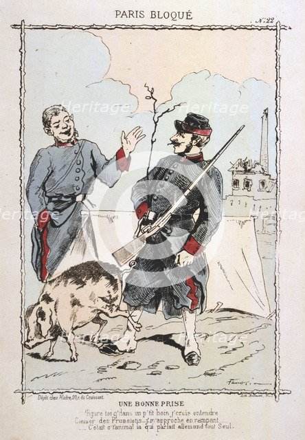 'Une Bonne Prise', 1870-1871. Artist: Anon