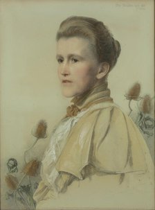 Portrait of Olive MacLehose (1859-1926), née MacMillan, 1895. Creator: Sandys, Frederick (1829-1904).