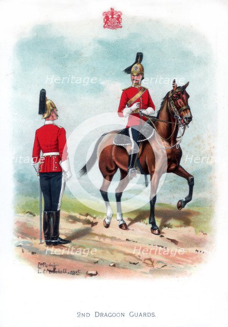 '2nd Dragoon Guards', 1915.Artist: LE Buckell