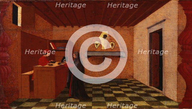 The Miracle of the Desecrated Host (Predella Panel for the church of Corpus Domini in..., 1465-1469. Creator: Uccello, Paolo (1397-1475).