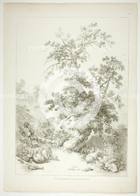 Plate Six of 38 from Oeuvres de J. B. Huet, 1796–99. Creator: Jean Baptiste Marie Huet.