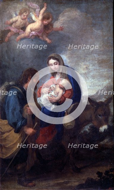 'The Flight into Egypt', 17th century. Artist: Bartolomé Esteban Murillo 