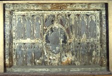 Front with the symbols of the evangelists and the apostles, from Esterri de Cardós in Pallars Sob…