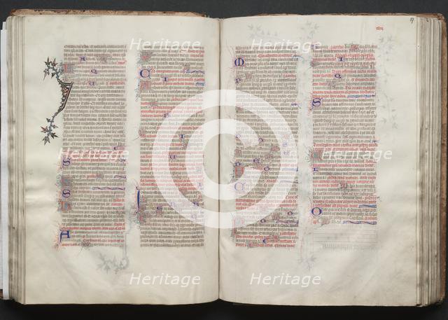 The Gotha Missal: Fol. 57r, Text, c. 1375. Creator: Master of the Boqueteaux (French); Workshop, and.