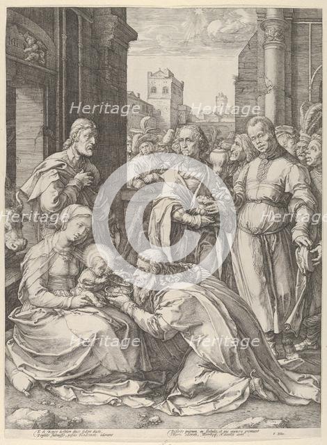 Adoration of the Magi,.n.d., n.d.. Creator: Hendrik Goltzius.