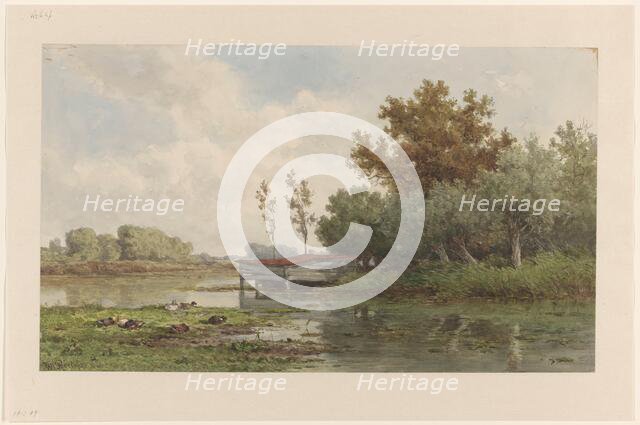 Landscape with water and ducks, 1832-1892. Creator: Willem Roelofs.