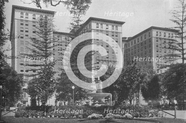 General view of the exterior, Los Angeles-Biltmore Hotel, Los Angeles, California, 1923. Artist: Unknown.