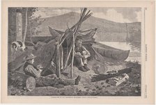 Camping Out in Adirondacks (Harper's Weekly, Vol. XVIII), November 7, 1874. Creator: W. H. Lagarde.