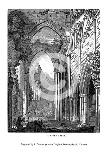Tintern Abbey, 1843. Artist: J Jackson