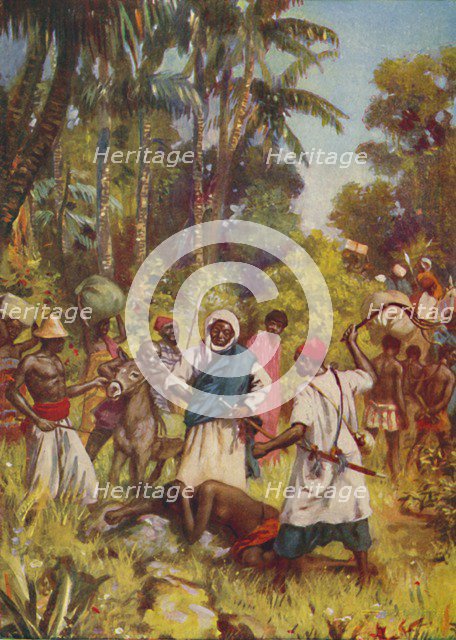 'Slave-Driving in Central Africa', 1924. Artist: Unknown.