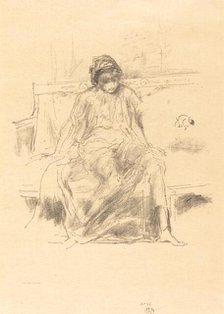 The Draped Figure, Seated, 1893. Creator: James Abbott McNeill Whistler.