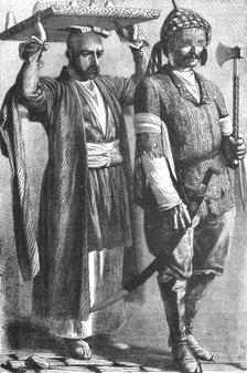 ''Caucasian Prince in Chain Armour,and attendant; The Caucasus', 1875. Creator: Unknown.