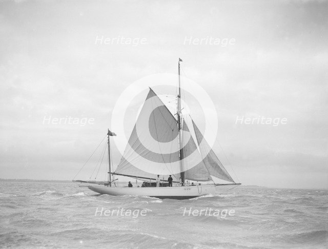 The yawl 'Colleen' under way, 1912. Creator: Kirk & Sons of Cowes.