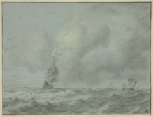 Boats on Ocean, n.d. Creator: Jan van Goyen.