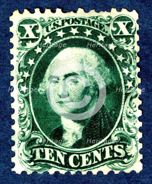 10c Washington reprint single, 1875. Creator: Continental Bank Note Company.