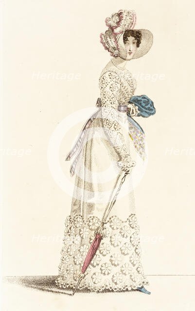 Fashion Plate (Parisian Summer Promenade Dress), 1820. Creator: John Bell.
