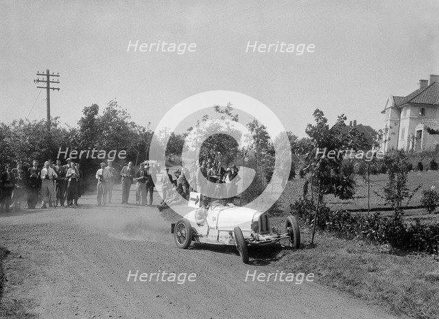 Bugatti Type 37, Bugatti Owners Club Hill Climb, Chalfont St Peter, Buckinghamshire, 1935. Artist: Bill Brunell.