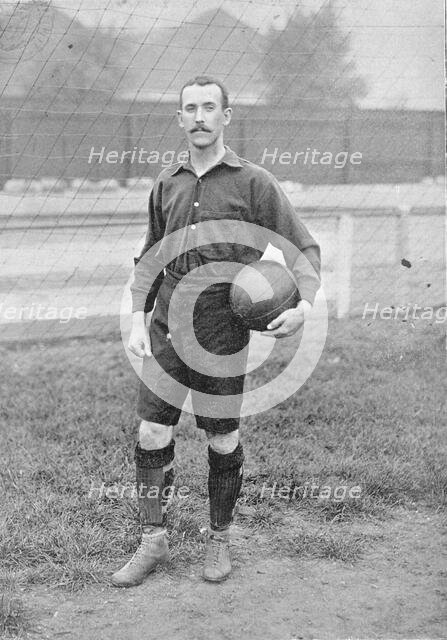 Portrait of the Woolwich Arsenal footballer R Buchanan, 1896. Creator: Symmons & Thiele.