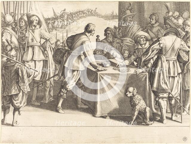 The Hiring of the Troops, c. 1614. Creator: Jacques Callot.