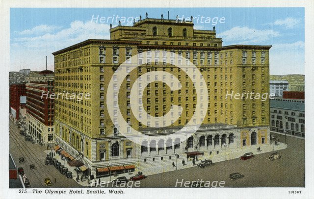 The Olympic Hotel, Seattle, Washington, USA, 1928. Artist: Unknown
