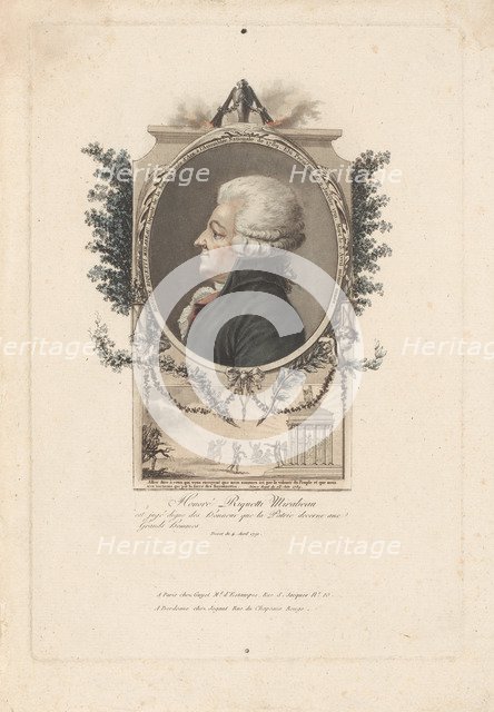 Portrait of Honoré Gabriel Riqueti, comte de Mirabeau (1749-1791), .