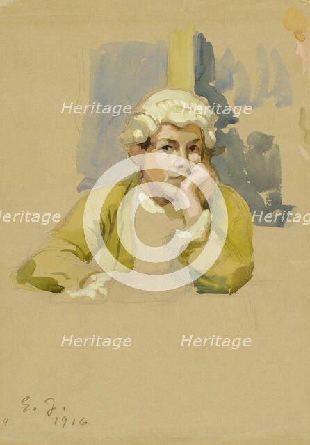 Young Man in Rococo Attire, 1916. Creator: Eero Jarnefelt.