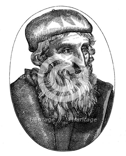 John Wycliffe, 14th century English religious reformer, 16th century. Artist: Unknown