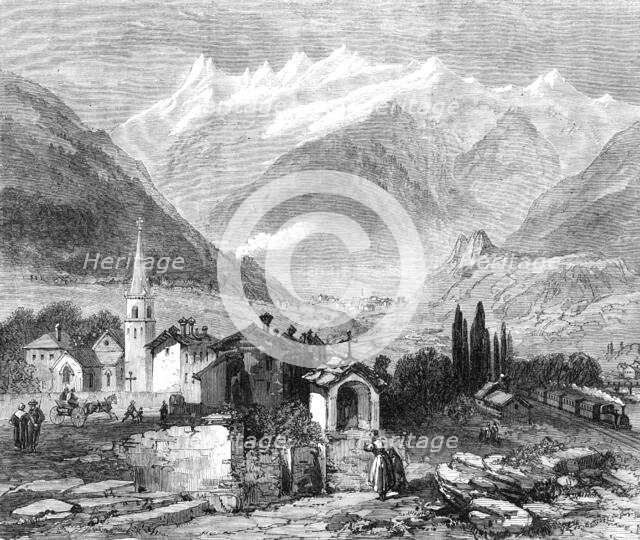 The new overland route to India: Modane, at the north end of the tunnel under Mont Cenis, 1869. Creator: Unknown.