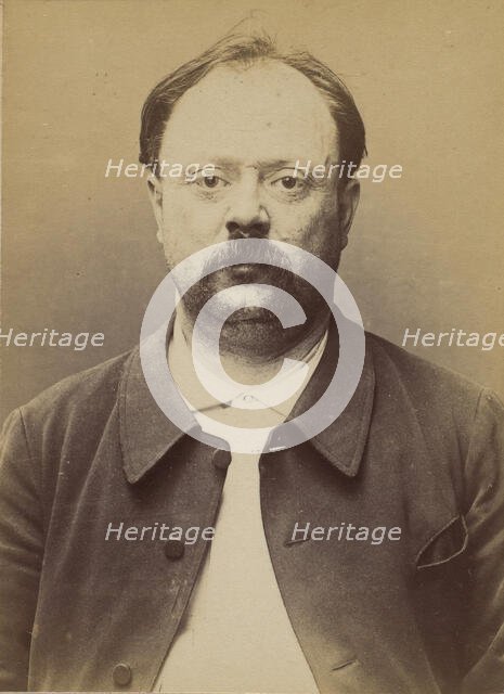 Collet. Edouard, Jean-Baptiste. 44 ans, né le 6/1/50 à Paris XVlle. Ciseleur. Anarchiste. ..., 1894. Creator: Alphonse Bertillon.