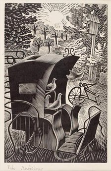 Illustration "Hansom Cab", 1935. Creator: Eric Ravilious.