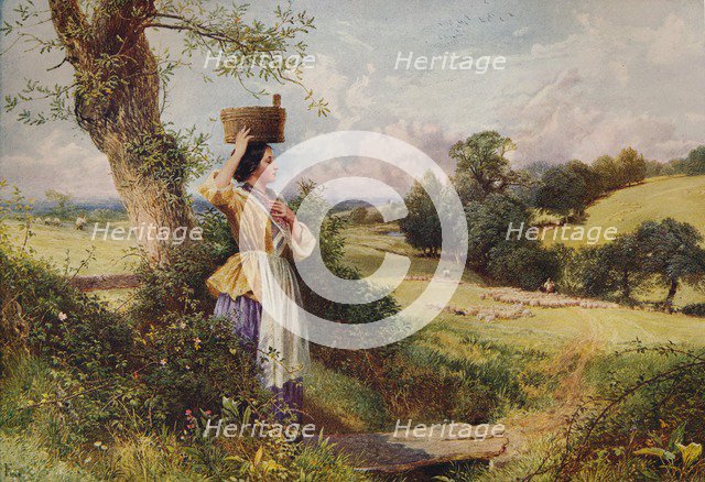 'The Milkmaid', 1860, (c1915). Artist: Birket Foster.