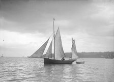 Small yawl under sail, 1912. Creator: Kirk & Sons of Cowes.