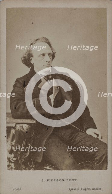 Portrait of the pianist and composer Henry Litolff (1818-1891) . Creator: Photo studio Mayer & Pierson.