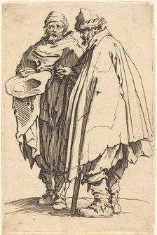 Blind Beggar and Companion, c. 1622. Creator: Jacques Callot.
