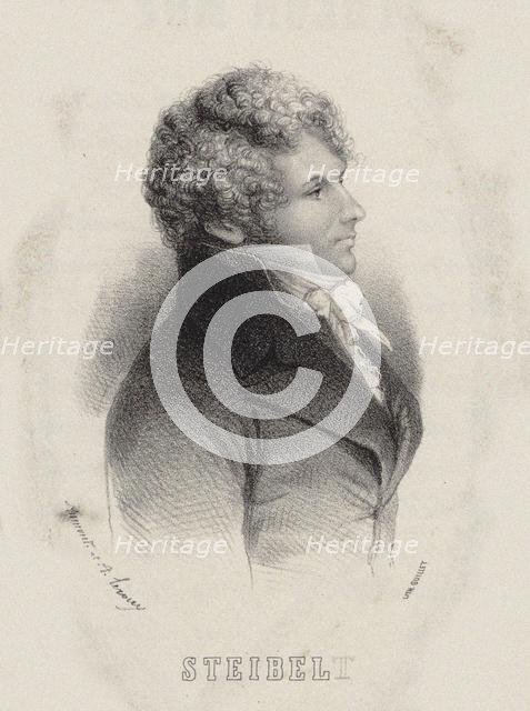 Portrait of pianist and composer Daniel Steibelt (1765-1823) , 1850. Creator: Leroux, Alexandre (1825-?).