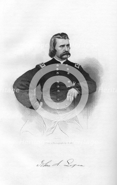 John Alexander Logan, Union soldier and politician, 1862-1867.Artist: J Rogers