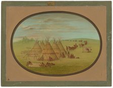 A Little Sioux Village, 1861/1869. Creator: George Catlin.