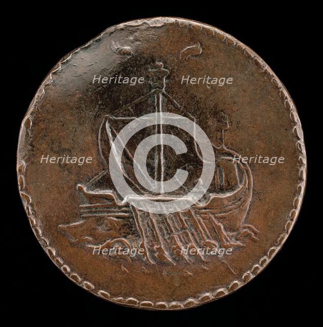 Galley in Full Sail [reverse], c. 1510. Creator: Mea.