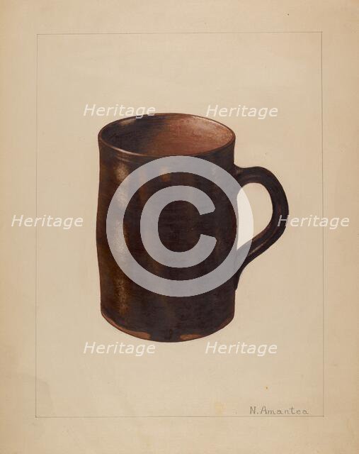 Mug, c. 1936. Creator: Nicholas Amantea.