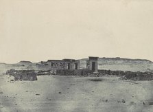 Nubie. Temple et Village de Débôd. Parembole de l'itinéraire d'Antonin, 1850. Creator: Maxime du Camp.