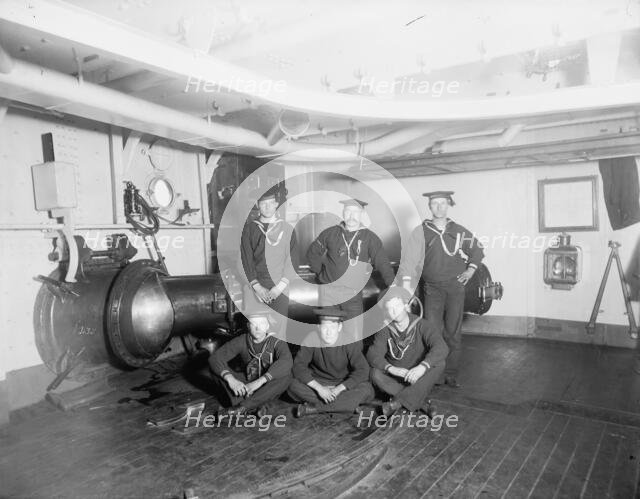 U.S.S. Maine, torpedo tube, (1896?). Creator: Unknown.