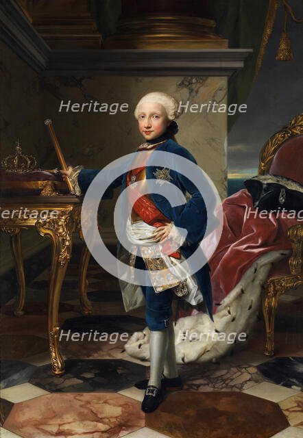 Portrait of King Ferdinand IV of Naples and Sicily (1751-1825), 1759. Creator: Mengs, Anton Raphael (1728-1779).