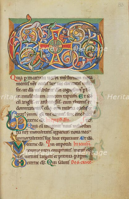 Inhabited VD Monogram; Stammheim Missal, probably 1170s. Creator: Unknown.