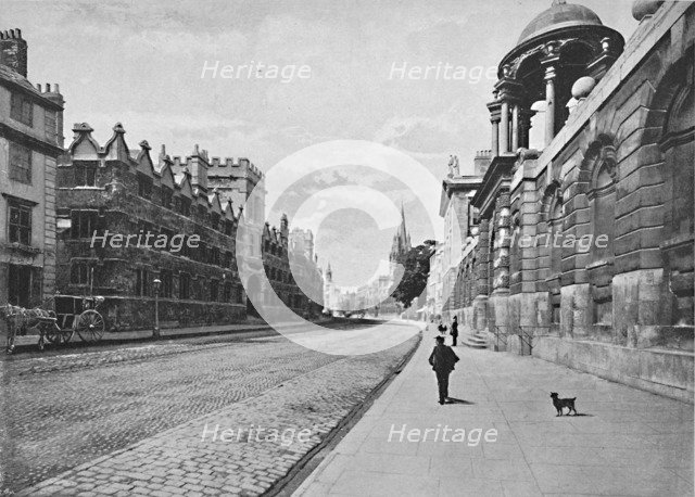 'University College from High Street, Oxford', c1896. Artist: Unknown.