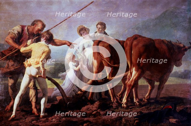 'The Ploughing Lesson', 1798. Artist: Francois-Andre Vincent