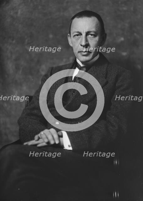 Serge Rachmaninoff, portrait photograph, 1918 Dec. 10. Creator: Arnold Genthe.