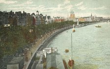 The Thames Embankment, London, c1915. Creator: Unknown.