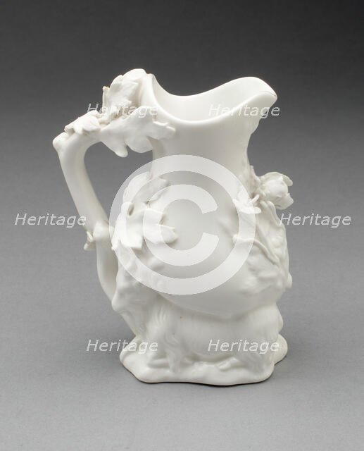 Goat and Bee Cream Jug, Coalport, c. 1830. Creator: Coalport Porcelain Factory.